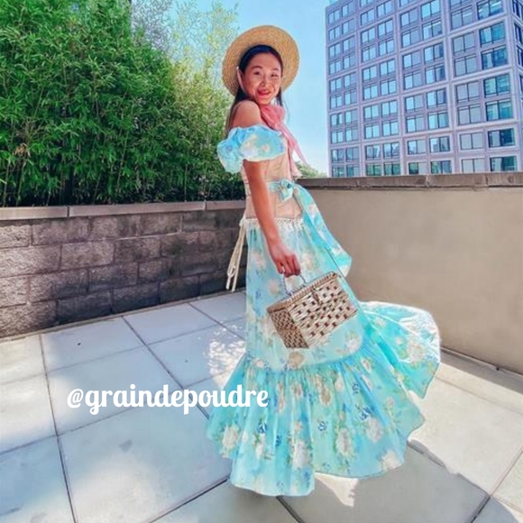 Rare! πHPπ LoveShackFancy Estelle Target Blue Puff Dress - Picture 2 of 12